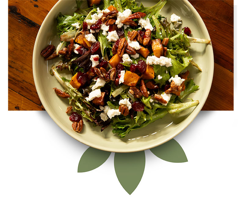 Butternut Goat Cheese Salad at Purple Olive
